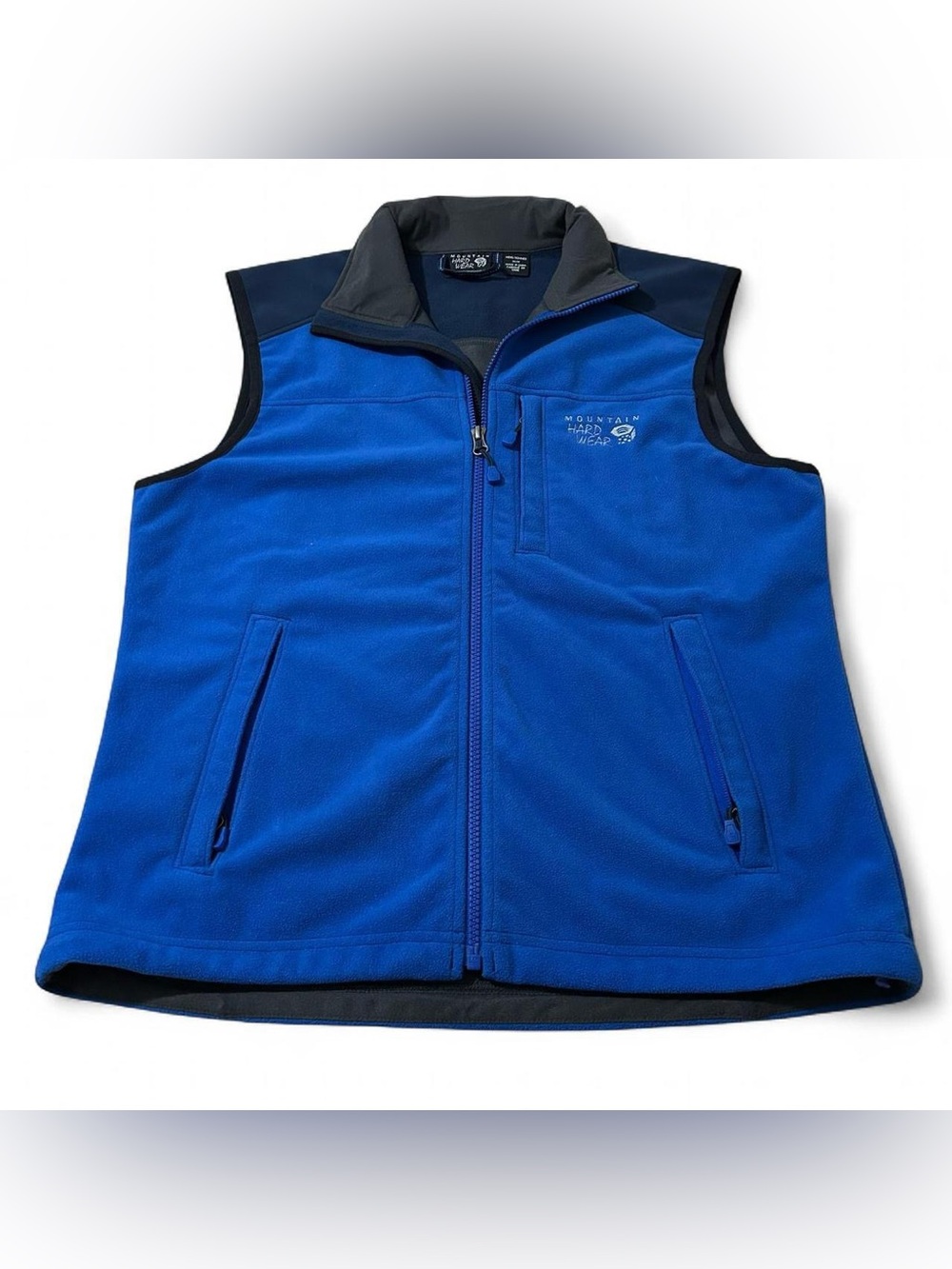 Men’s Mountain Hardwear Fleece Full Zip Gorpcore Vest Blue Size Medium